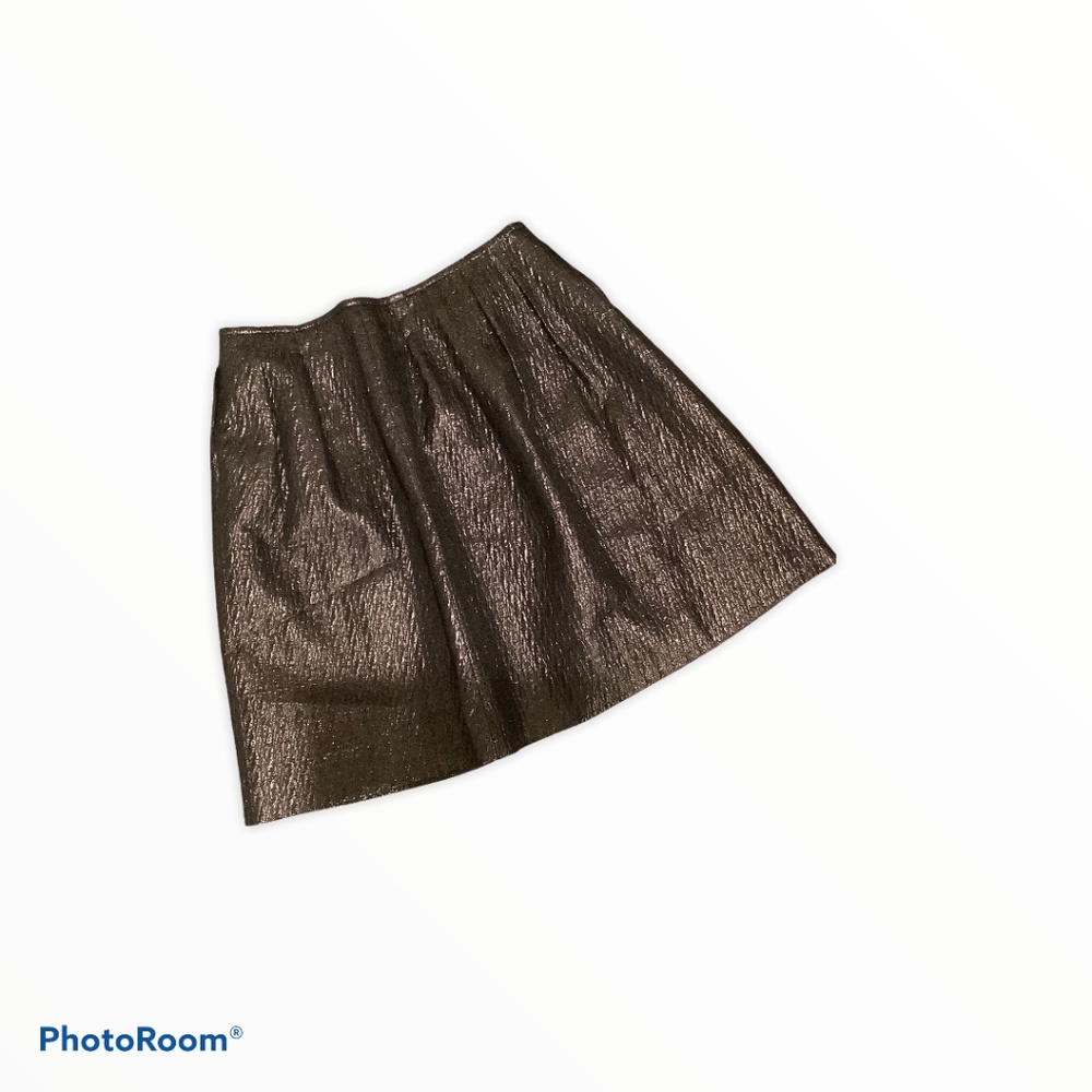 Silver Etro knee-length metallic skirt